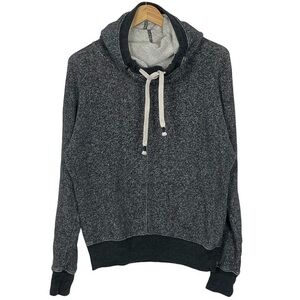 Aritzia TNA Clifton Funnel Cowl Neck Hoodie Heather Gray Size XXS